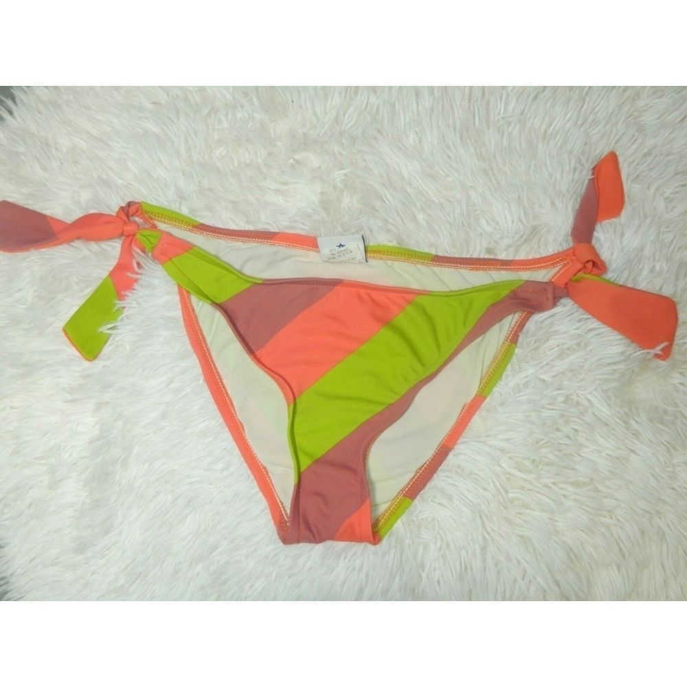 🍷L Space Stripes Side Ties Bikini Bottom Sz M